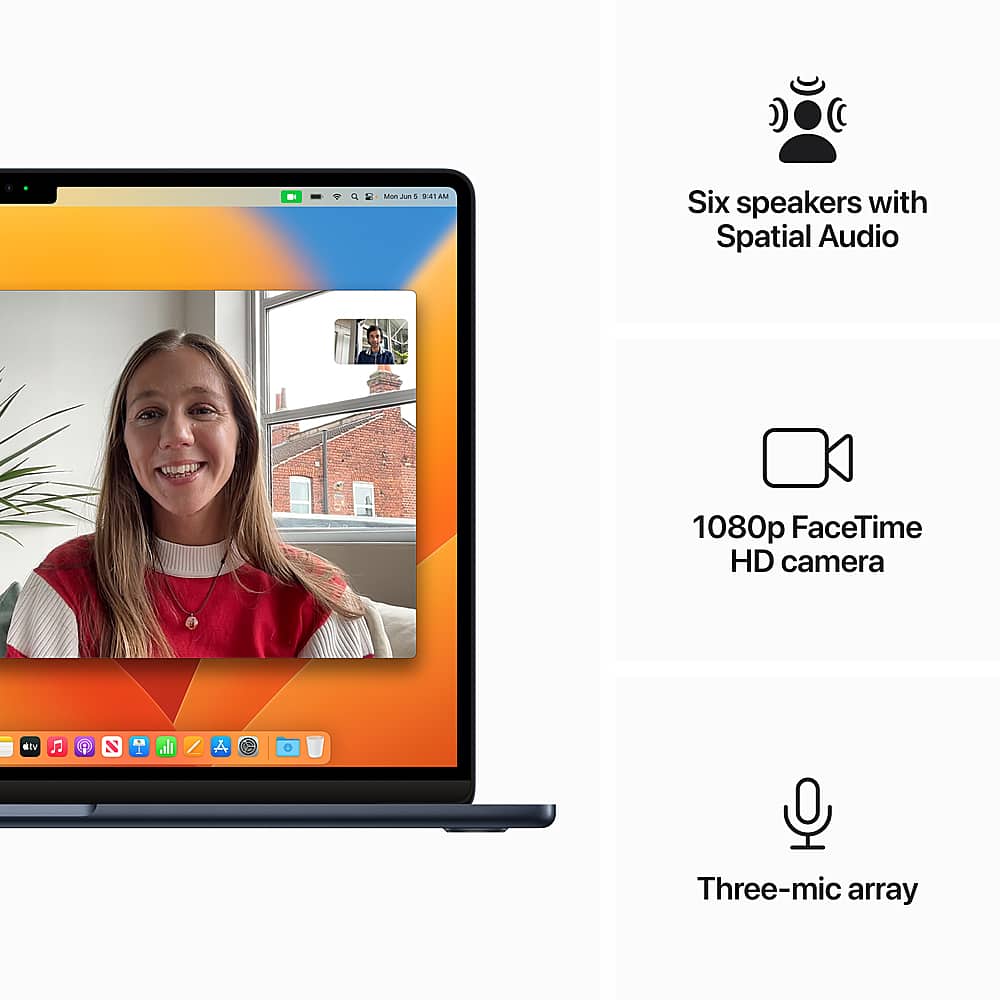 Laptop_Computers:
- Ms. Jun
- Six speakers with Spatial Audio
- 1080p FaceTime HD camera
- Three-mic array