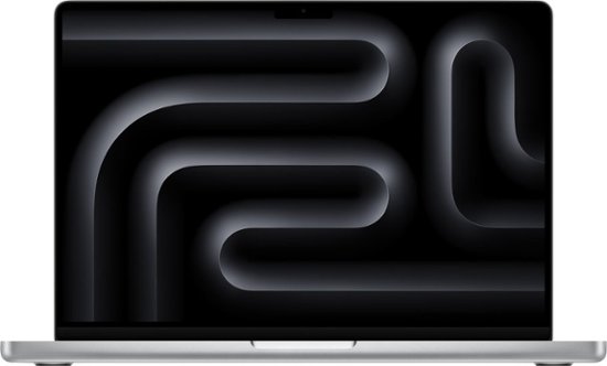 Front. Apple - MacBook Pro 14" Laptop - M3 Pro chip - 18GB Memory - 14-core GPU - 512GB SSD (Latest Model) - Silver.