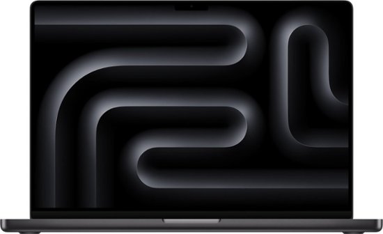 Front. Apple - MacBook Pro 16" Laptop - M3 Pro chip - 18GB Memory - 18-core GPU - 512GB SSD (Latest Model) - Space Black.