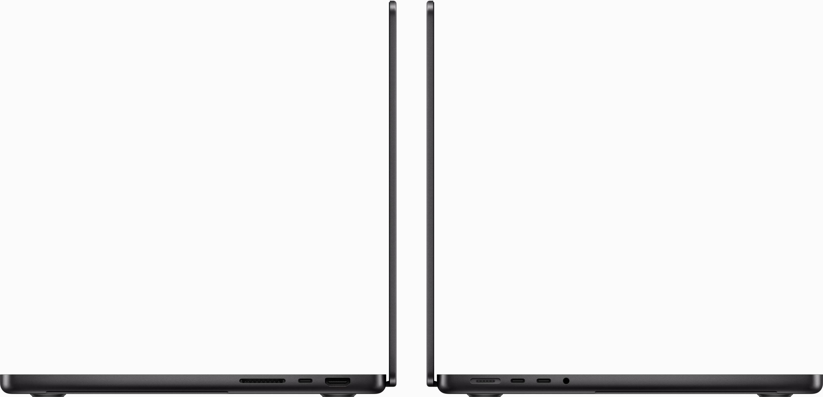 Left. Apple - MacBook Pro 14" Laptop - M3 Pro chip - 18GB Memory - 18-core GPU - 1TB SSD - Space Black.