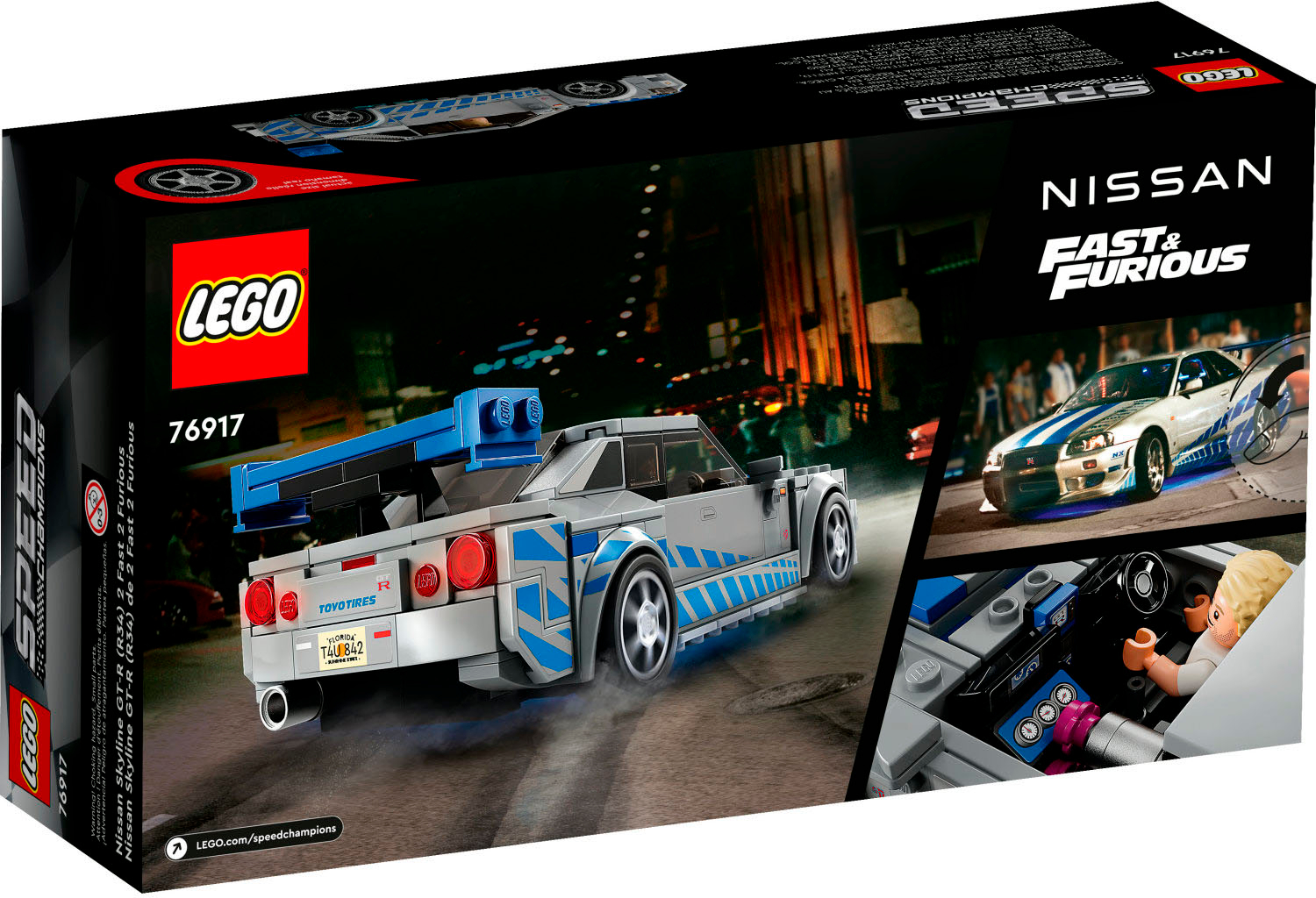 Lego 76917 Speed Champions 2 Fast 2 Furious Nissan Skyline GT-R (R34)