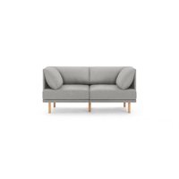 Burrow - Contemporary Range 2-Seat Sofa - Stone Gray - Front_Zoom