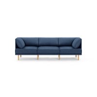 Burrow - Contemporary Range 3-Seat Sofa - Navy Blue - Front_Zoom