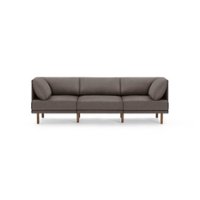 Burrow - Contemporary Range 3-Seat Sofa - Heather Charcoal - Front_Zoom