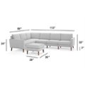 Alt View Zoom 3. Burrow - Mid-Century Nomad 6-Seat Corner Sectional with Ottoman - Charcoal.