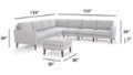 Alt View Zoom 3. Burrow - Mid-Century Nomad 7-Seat Corner Sectional with Ottoman - Charcoal.