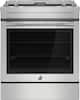 Front. JennAir - RISE 6.2 Cu. Ft. Downdraft Slide-In Electric Convection Range with Dual-Choice Element - Stainless Steel.