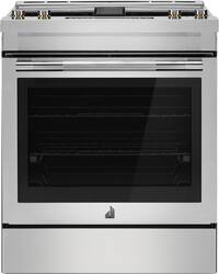 JennAir - RISE 6.2 Cu. Ft. Downdraft Slide-In Electric Convection Range with Dual-Choice Element - Stainless Steel - Front_Zoom