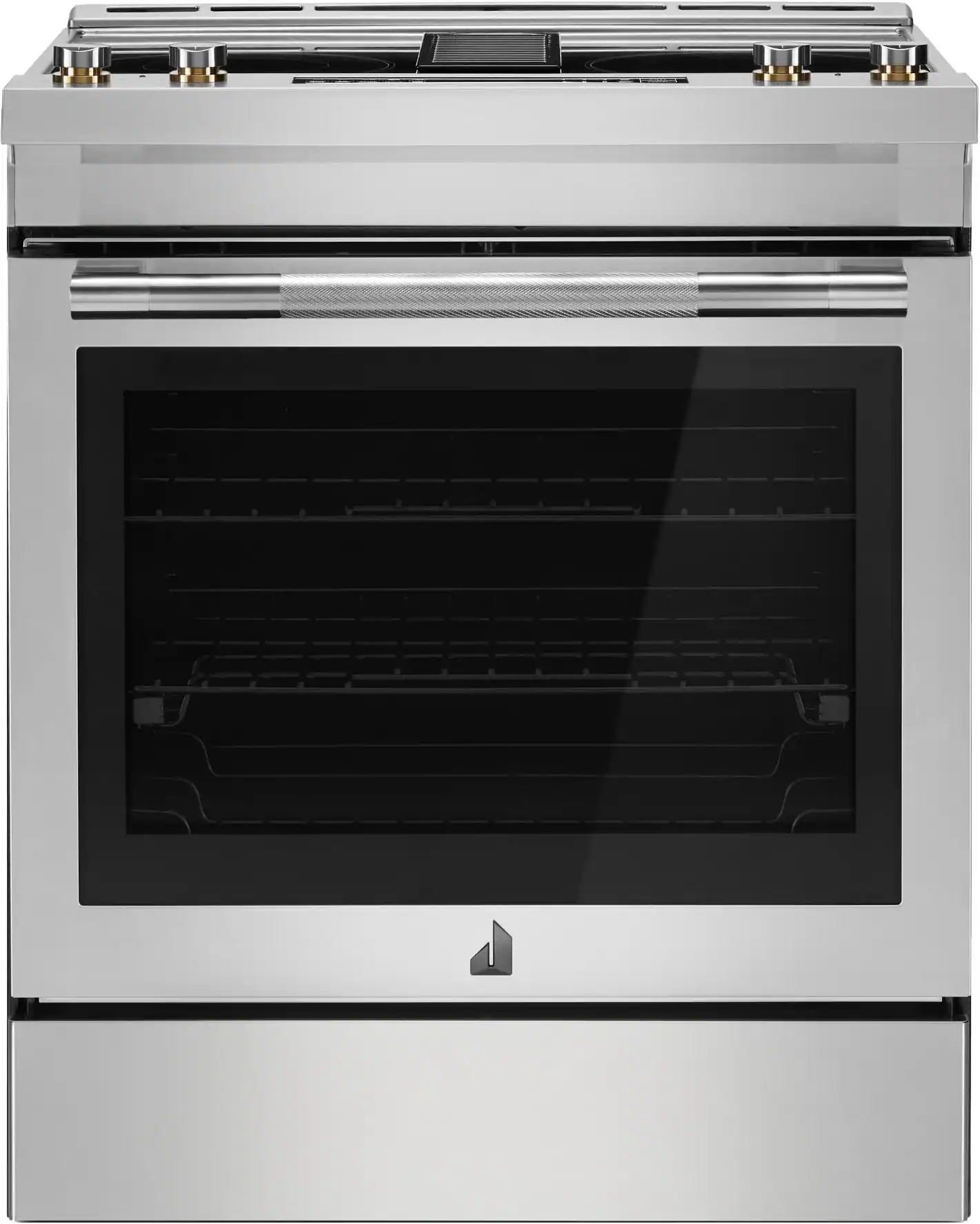 Front. JennAir - RISE 6.2 Cu. Ft. Downdraft Slide-In Electric Convection Range with Dual-Choice Element - Stainless Steel.