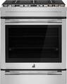 JennAir - 30 in. Wide 5 Burner 5.8 Cu. Ft. Slide-In Gas Convection Range with Self-cleaning and Air Fry - Stainless Steel