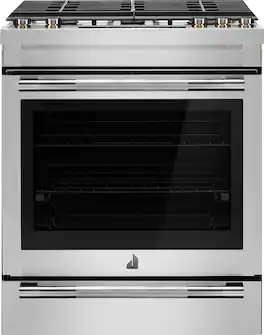 JennAir - 5.8 Cu. Ft. Slide-In Gas Convection Range with Self-cleaning and Air Fry - Stainless Steel