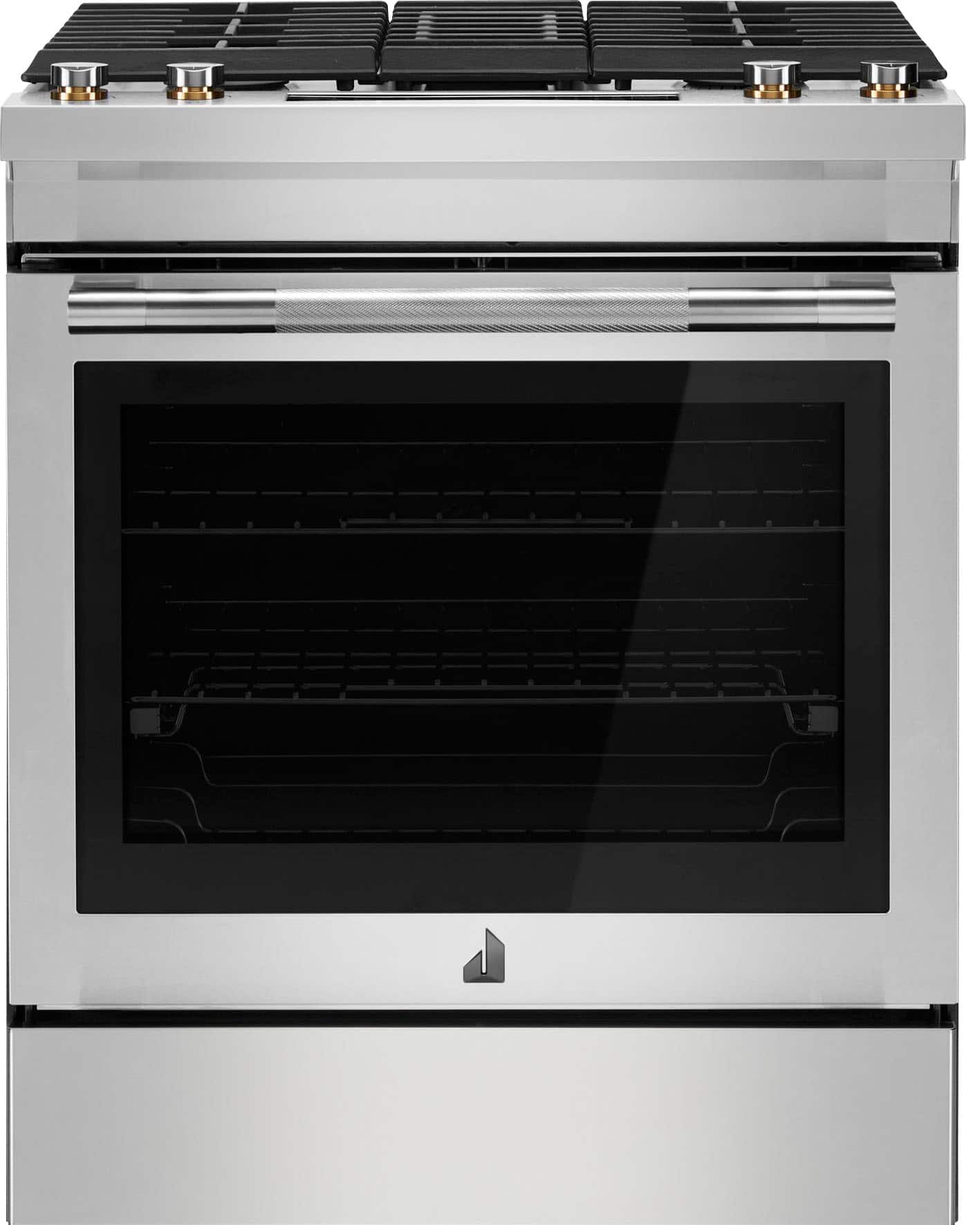 Front. JennAir - 6.2 Cu. Ft. Slide-In Dual Fuel Convection Range with Self-Cleaning and Air Fry - Stainless Steel.