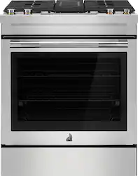 JennAir - 6.2 Cu. Ft. Slide-In Dual Fuel Convection Range with Self-Cleaning and Air Fry - Stainless Steel - Front_Zoom