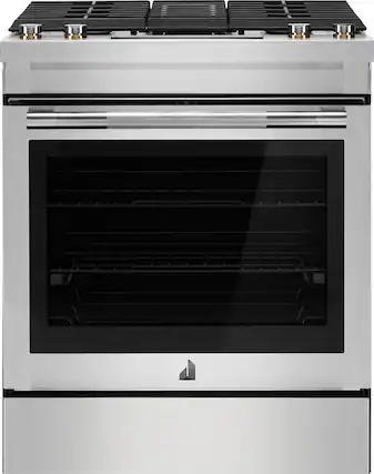 Front. JennAir - 6.2 Cu. Ft. Slide-In Dual Fuel Convection Range with Self-Cleaning and Air Fry - Stainless Steel.