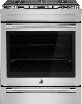 Front. JennAir - 7.1 Cu. Ft. Slide-In Dual Fuel Convection Range with Self-Cleaning and Air Fry - Stainless Steel.