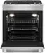 Alt View 1. JennAir - 7.1 Cu. Ft. Slide-In Dual Fuel Convection Range with Self-Cleaning and Air Fry - Stainless Steel.