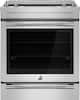 Front. JennAir - 7.1 Cu. Ft. Slide-In Electric Convection Range with Triple-Choice Element - Stainless Steel.