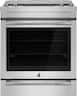 JennAir - 30 in. Wide 5 Elements 7.1 Cu. Ft. Slide-In Electric Convection Range with Triple-Choice Element - Stainless Steel