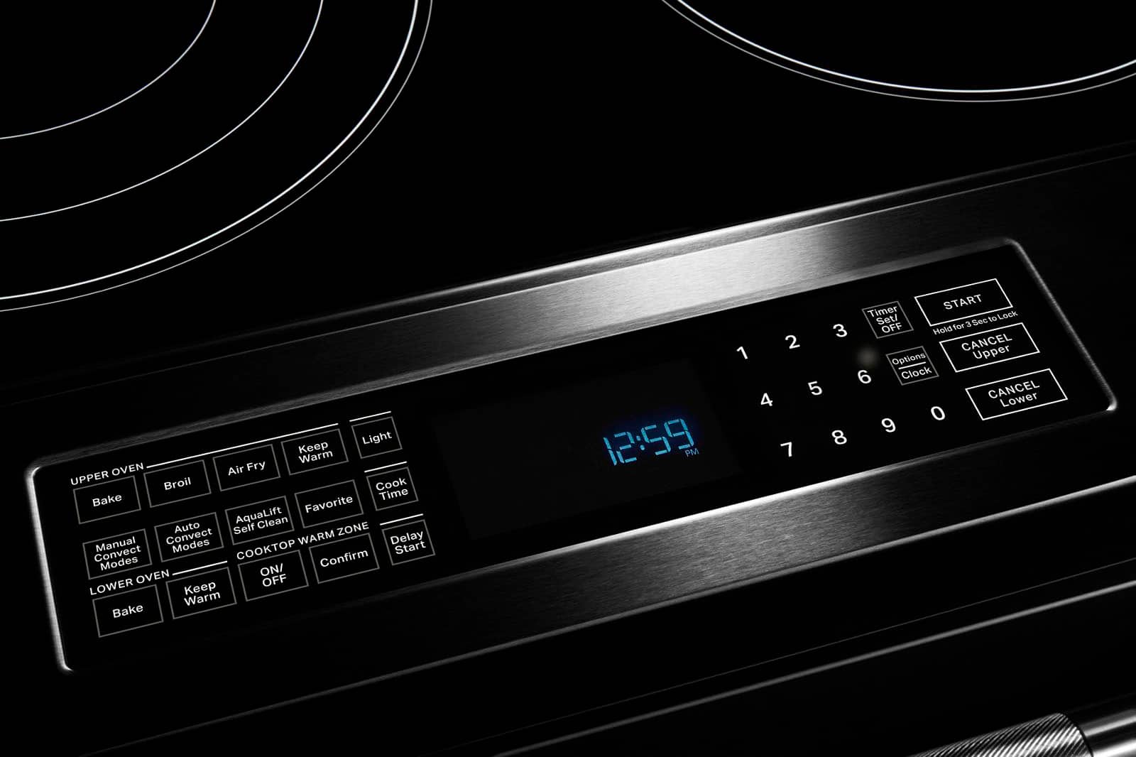 Alt View 15. JennAir - 7.1 Cu. Ft. Slide-In Electric Convection Range with Triple-Choice Element - Stainless Steel.