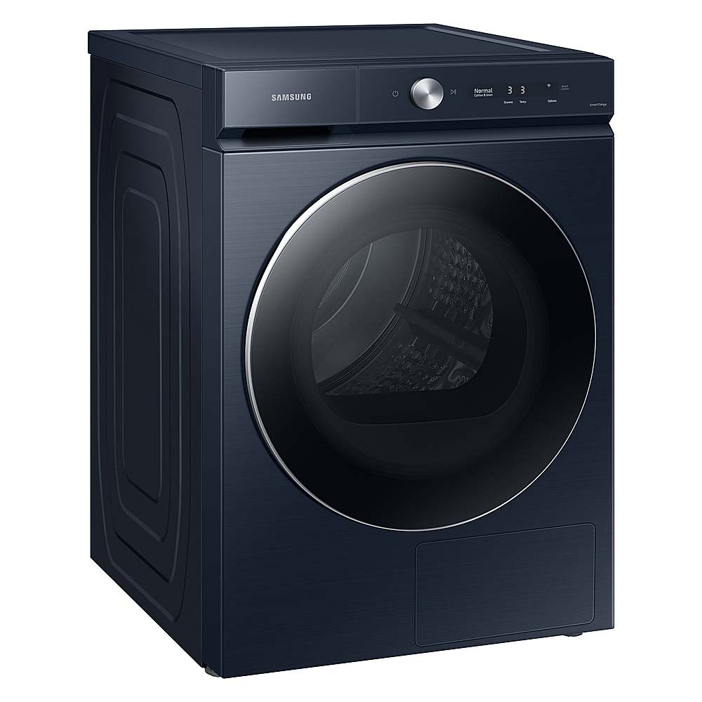 Alt View 12. Samsung - BESPOKE 7.8 Cu. Ft. Stackable Smart Electric Dryer with Steam and Ventless Hybrid Heat Pump - Brushed Navy.