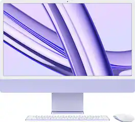 Apple - Refurbished Excellent - iMac 24" All-in-One - M3 chip 10-Core - 8GB Memory - 256GB - Purple