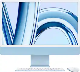 Apple - iMac 24" All-in-One - M3 chip 8-Core - 16GB Memory - 512GB - Blue