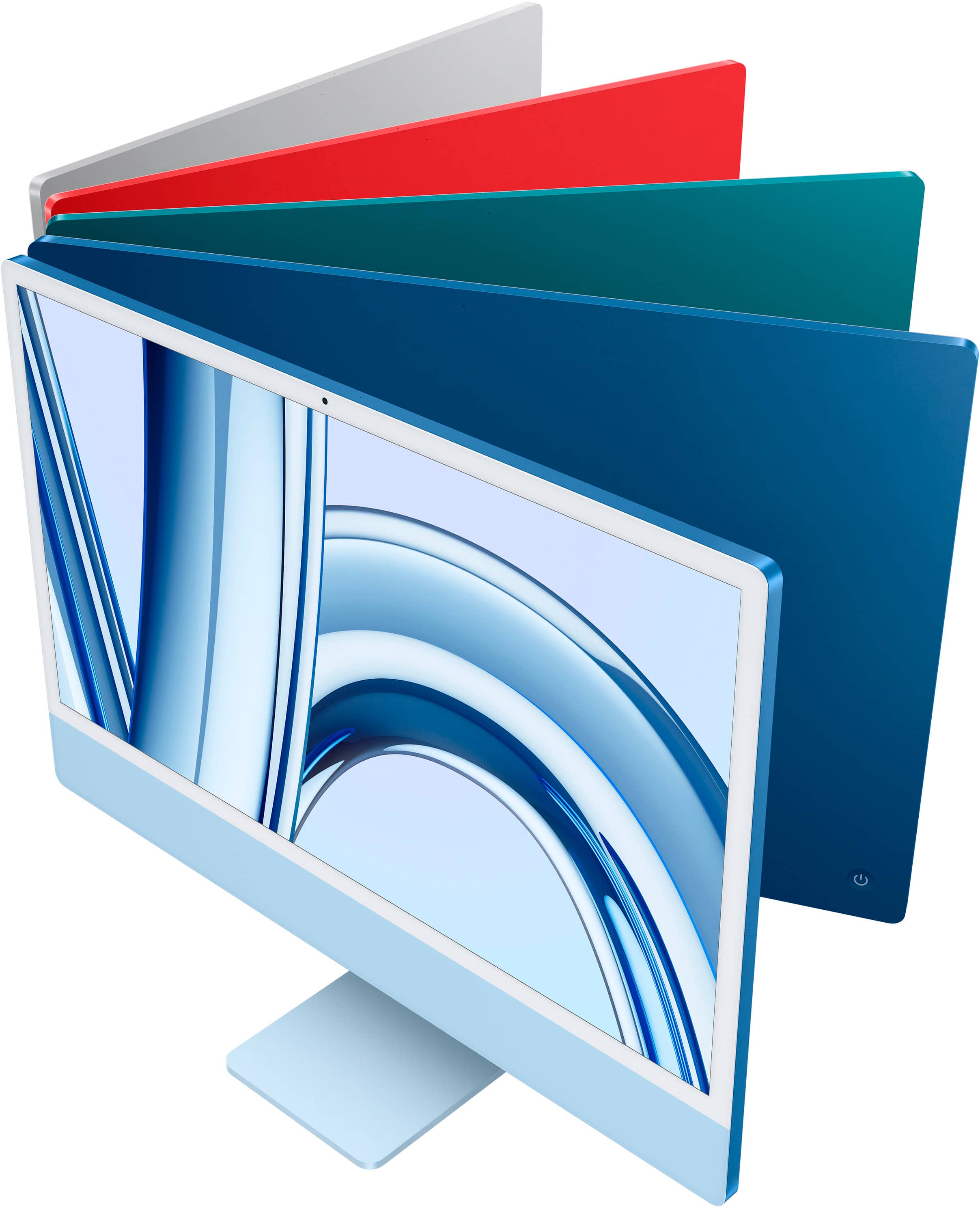 Alt View 5. Apple - iMac 24" All-in-One - M3 chip - 8GB Memory - 512GB (Latest Model) - Blue.