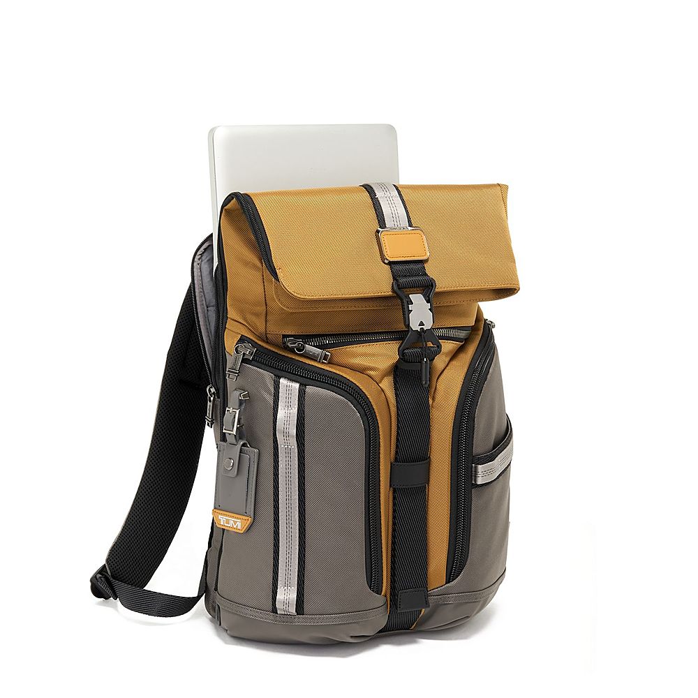 Best Buy: TUMI Alpha Bravo Logistics Flap Lid Backpack Golden Brown ...