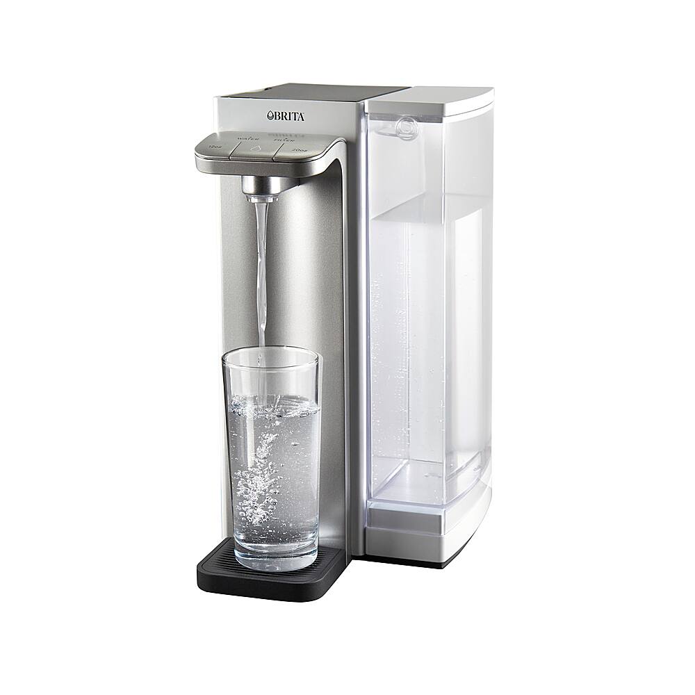Angle. Hamilton Beach - Brita Hub Instant Powerful Countertop Water Filtration System - WHITE.
