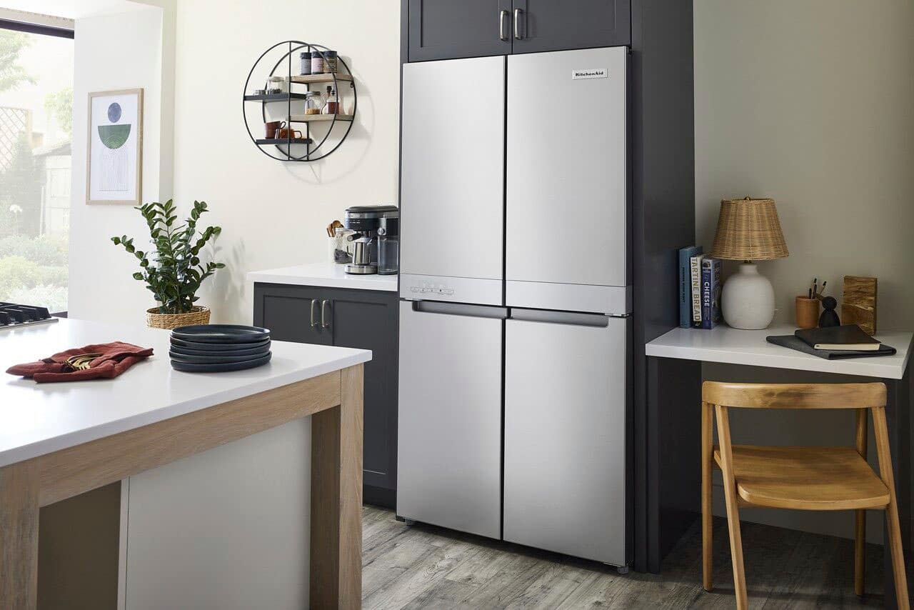 Alt View 20. KitchenAid - 19.4 Cu. Ft. Bottom-Freezer 4-Door French Door Refrigerator - Stainless Steel.