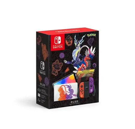 Front. Nintendo - Geek Squad Certified Refurbished Switch – OLED Model: Pokémon Scarlet & Violet Edition - Multi.