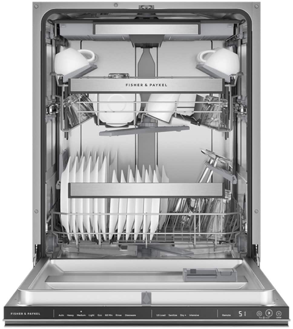 Alt View 11. Fisher & Paykel - 24-in Top Control Built-in Dishwasher - Stainless Steel.
