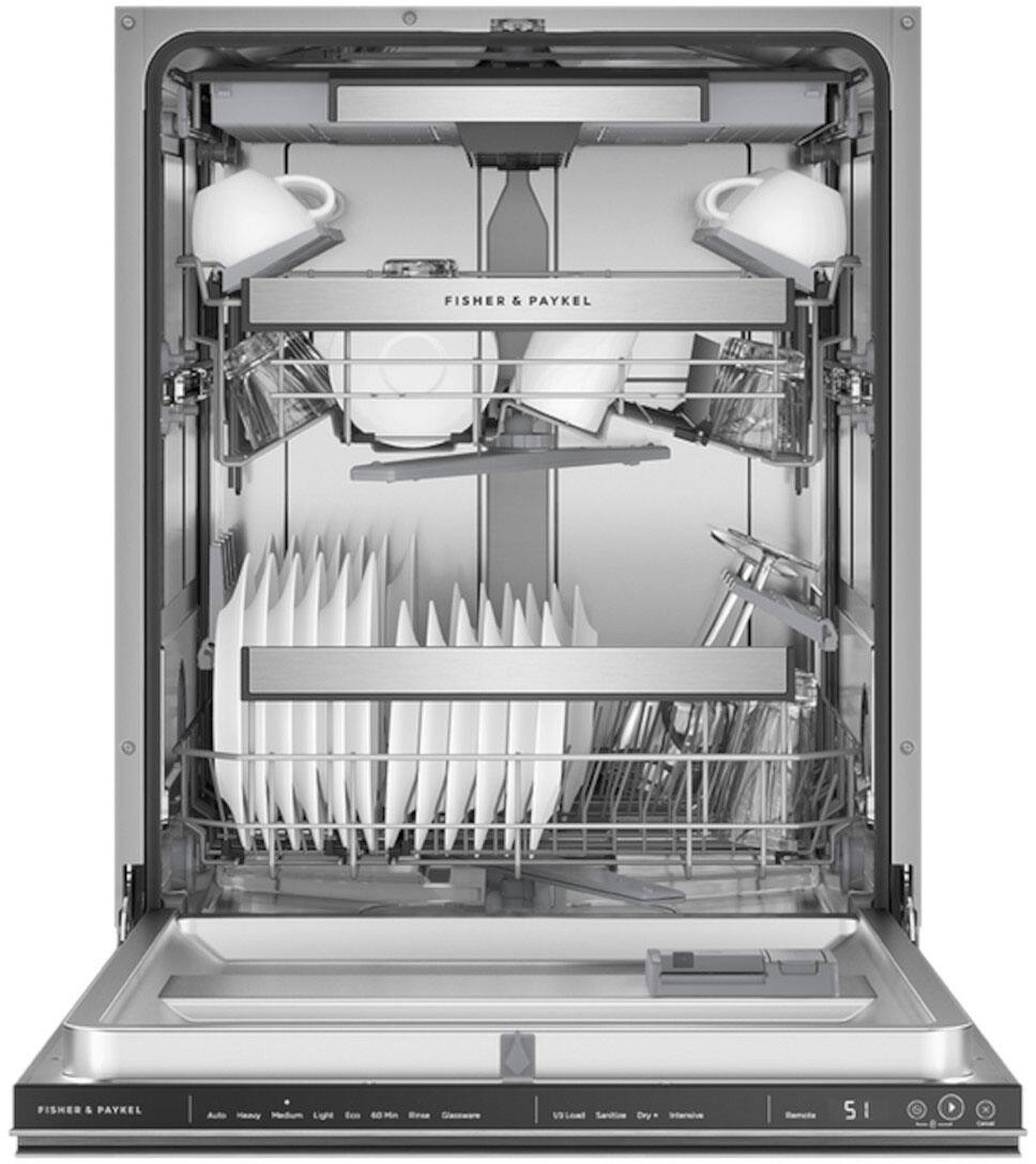 Alt View 11. Fisher & Paykel - 24-in Top Control Built-in Dishwasher - Stainless Steel.