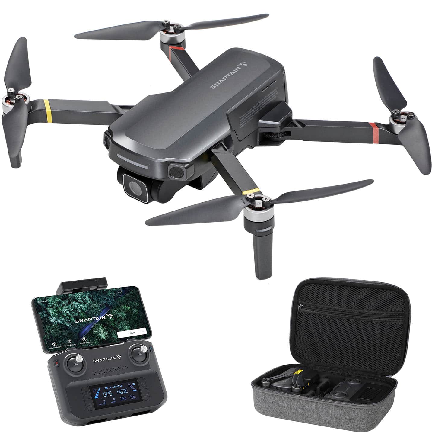 Snaptain - P30 4K Drone with Camera GPS and Remote Controller - Gray - Front_Zoom