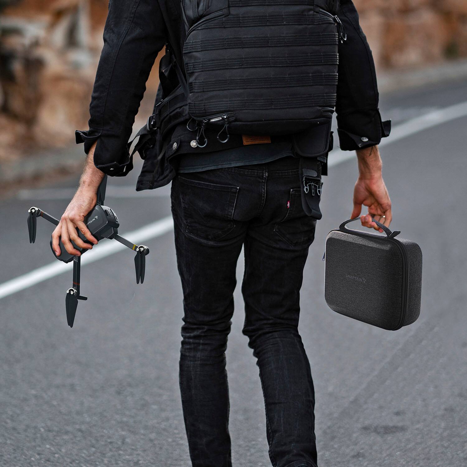 Alt View 14. Snaptain - P30 4K Drone with Camera GPS and Remote Controller - Grey.