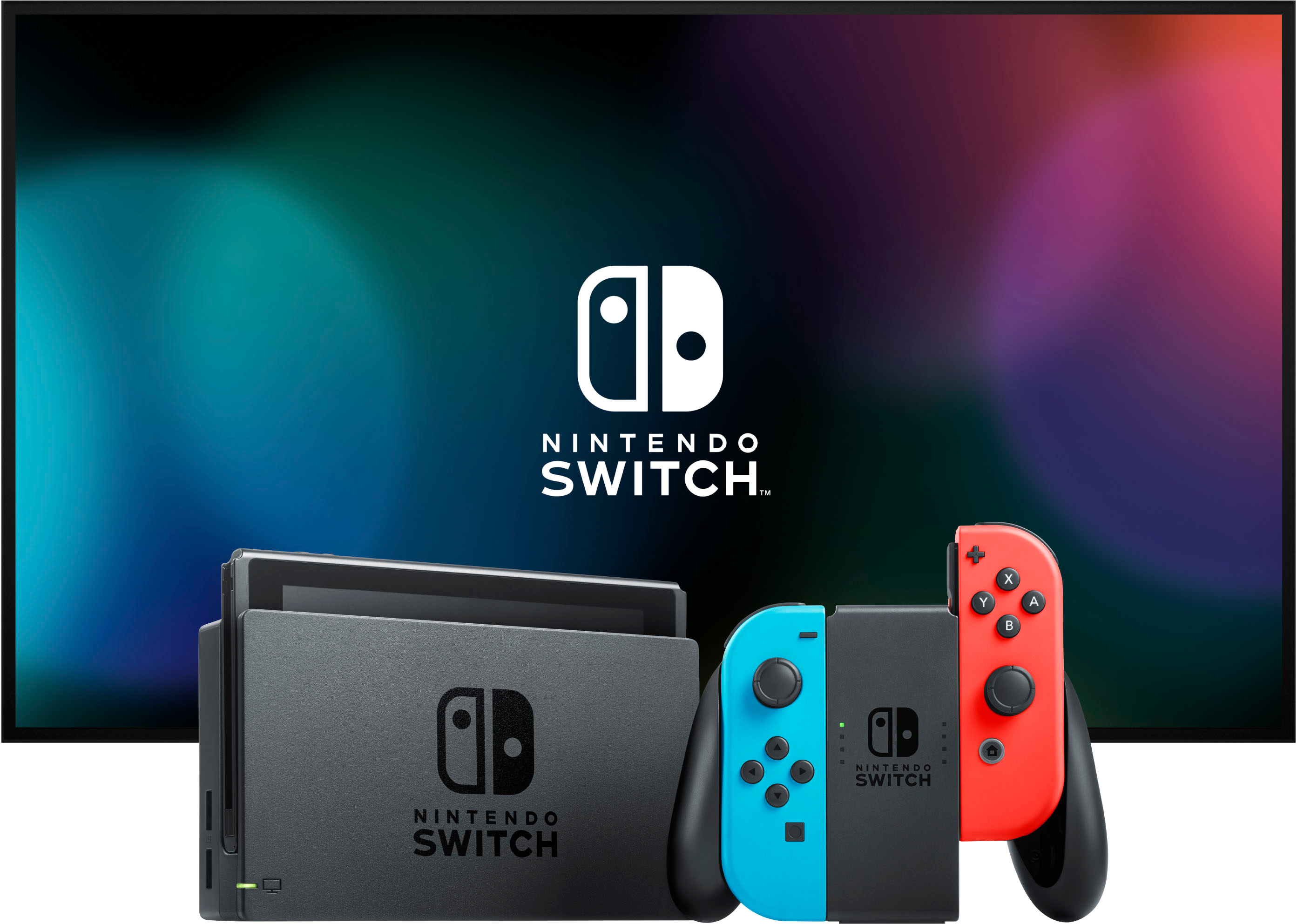  Nintendo Switch w/Neon Blue & Neon Red Joy-Con + Mario Kart 8  Deluxe (Full Game Download) + 3 Month Switch Online Individual Membership :  Video Games
