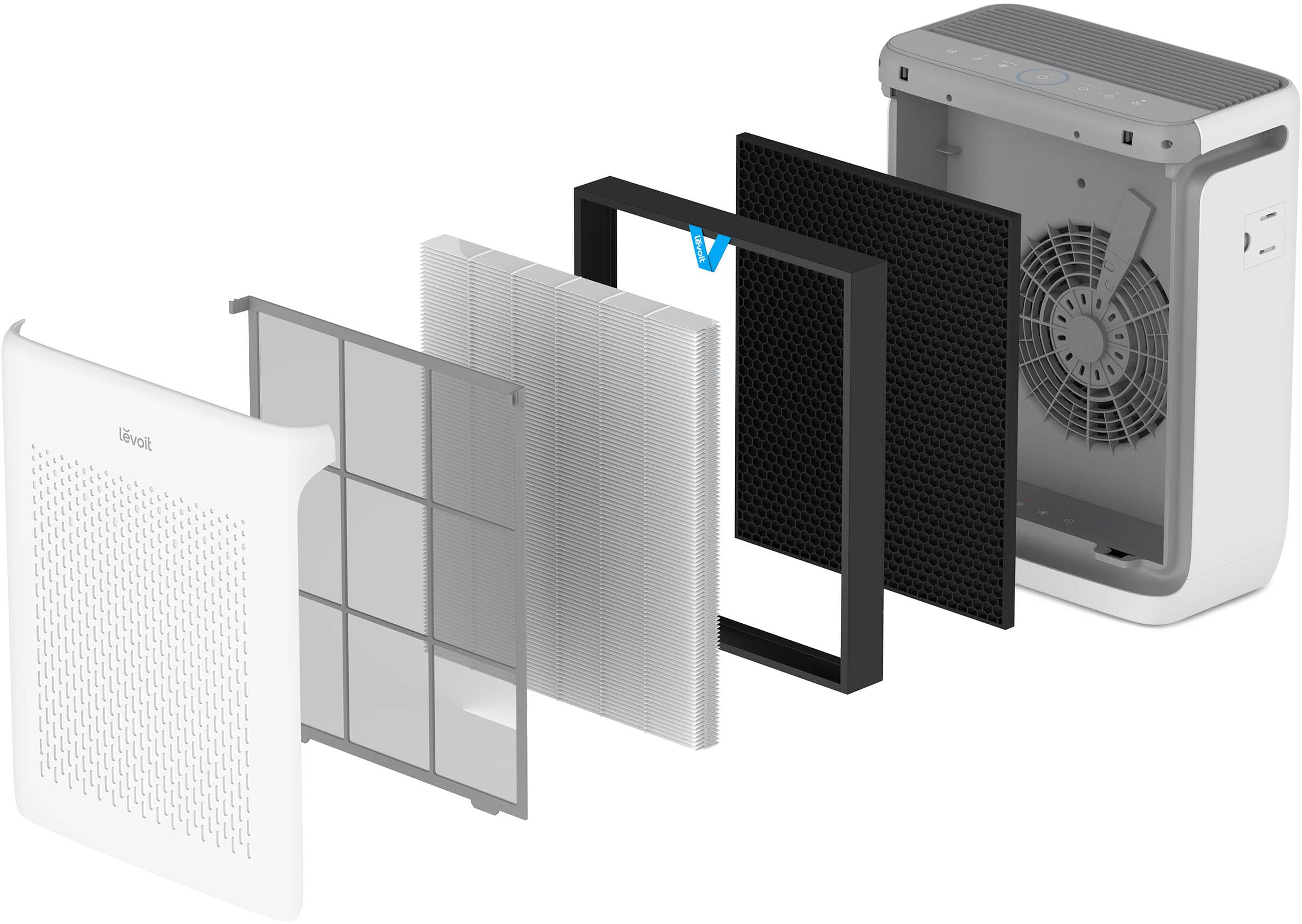 Alt View 28. Levoit - Vital 200S Smart True HEPA Air Purifier with Pet Mode - White/Grey.