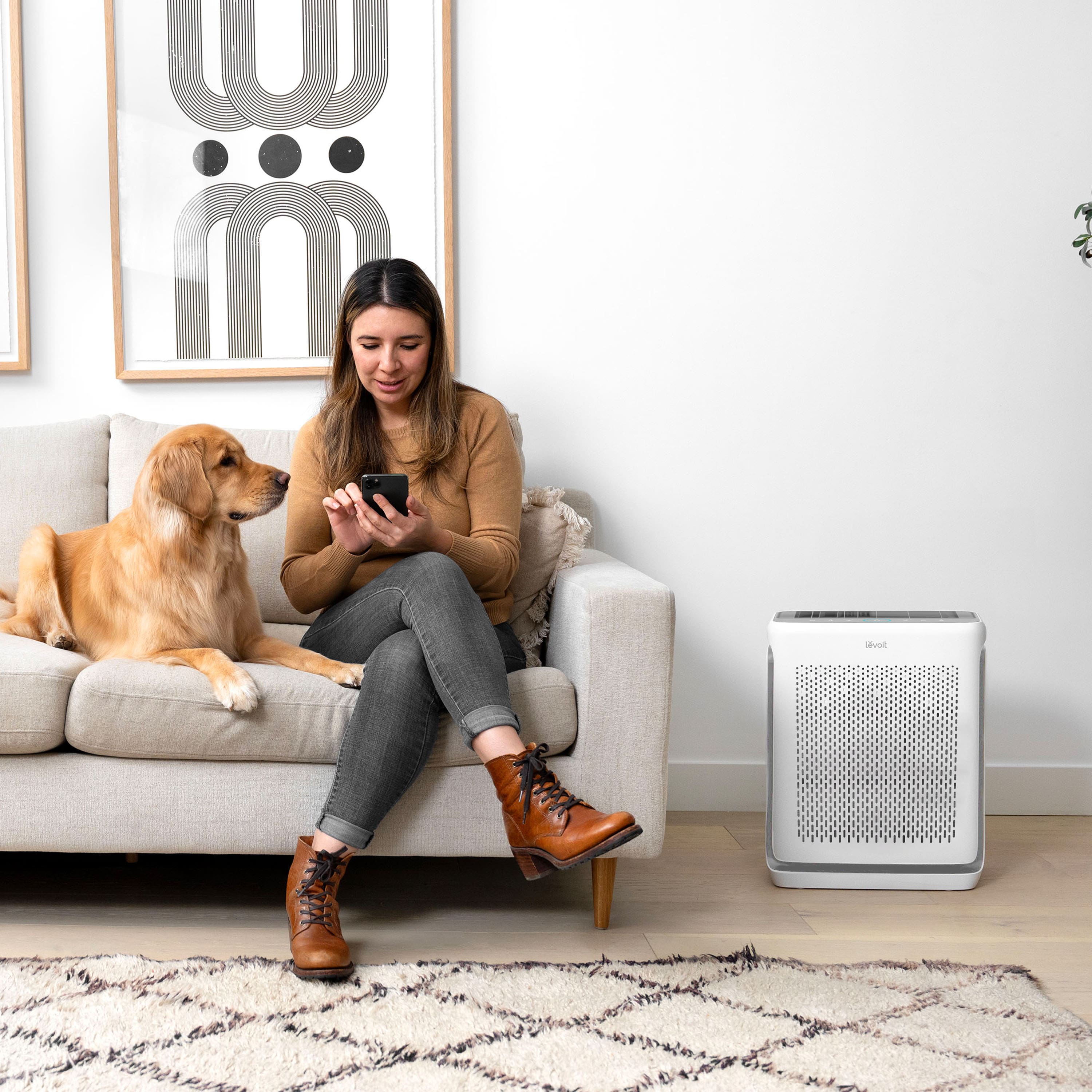 Alt View 17. Levoit - Vital 200S Smart True HEPA Air Purifier with Pet Mode - White/Grey.