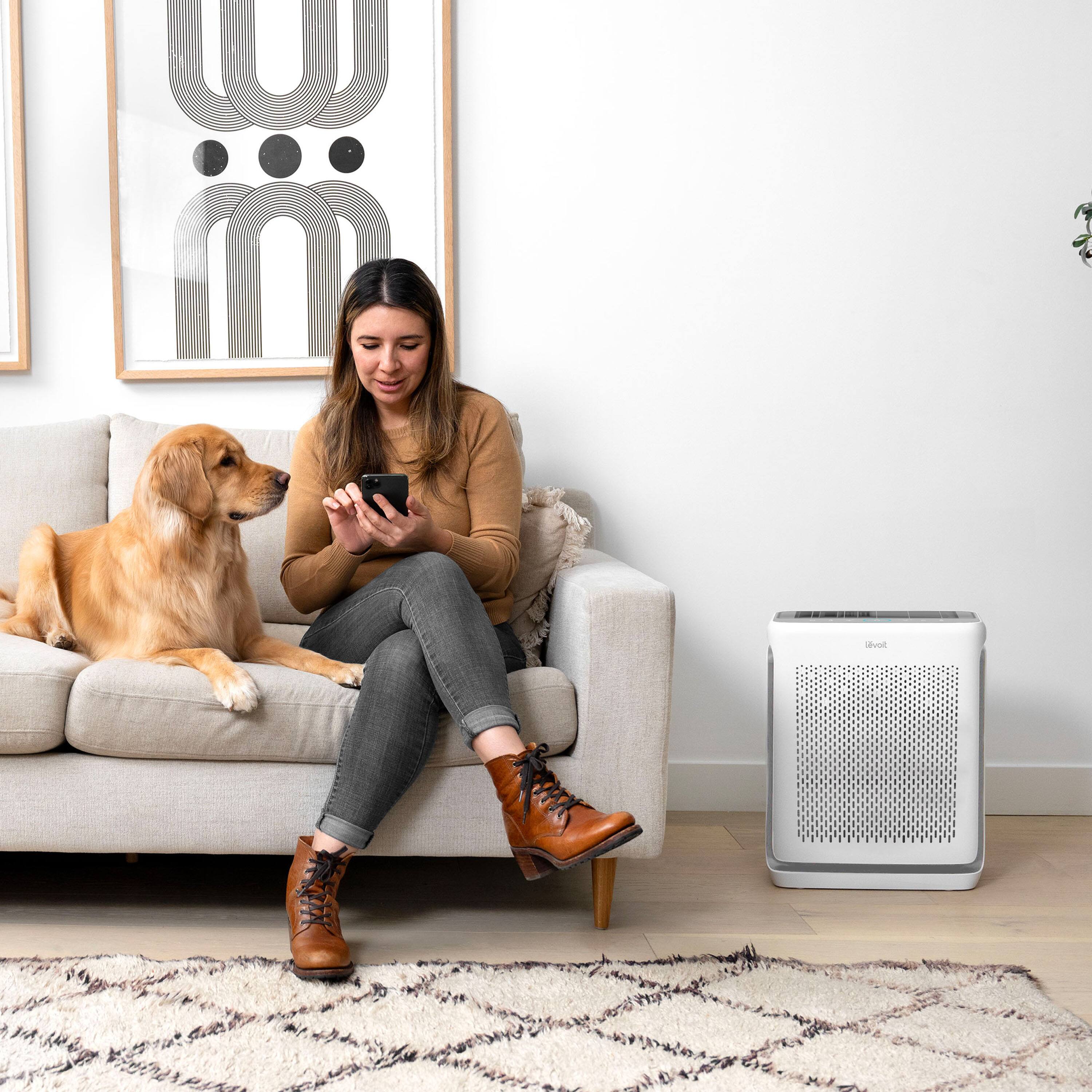 Alt View 17. Levoit - Vital 200S Smart True HEPA Air Purifier with Pet Mode - White/Grey.