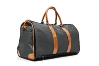 Front. PKG - Rosedale 41L Recycled Garment Duffle Bag - Grey/Tan.