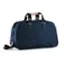 Angle. PKG - Westmount 26L Recycled Duffle Bag - Navy/Tan.