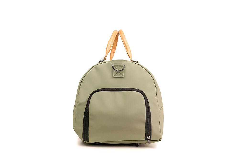 Alt View 12. PKG - Bishop 42L Recycled Duffle Bag - Green/Light Tan.