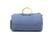 Angle. PKG - Bishop 42L Recycled Duffle Bag - Blue/Light Tan.