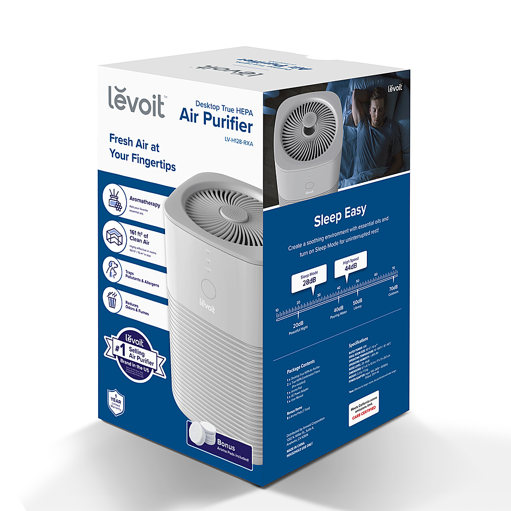 Levoit Aromatherapy Desktop True HEPA Air Purifier Gray HEAPAPLVNUS0075 -  Best Buy