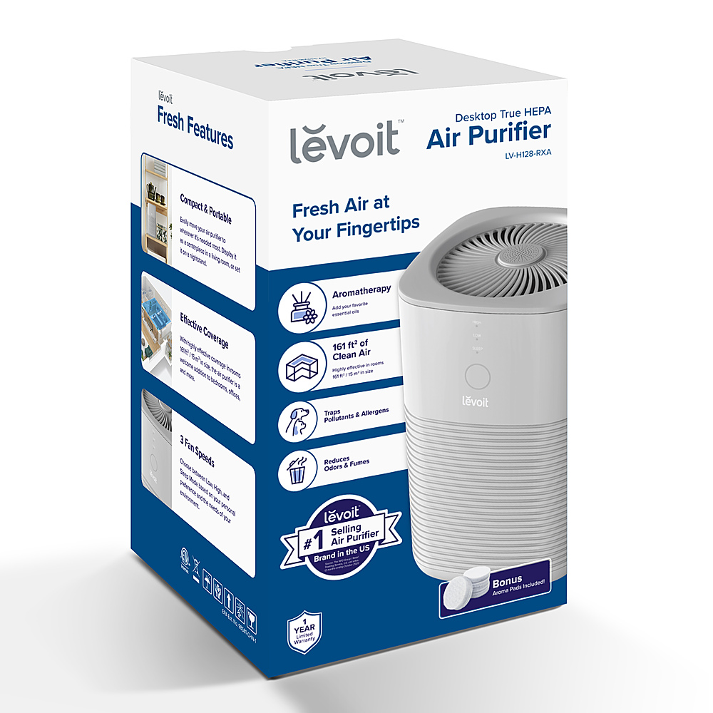 LEVOIT Aromatherapy Desktop True HEPA Air Purifier, 161 sq. ft