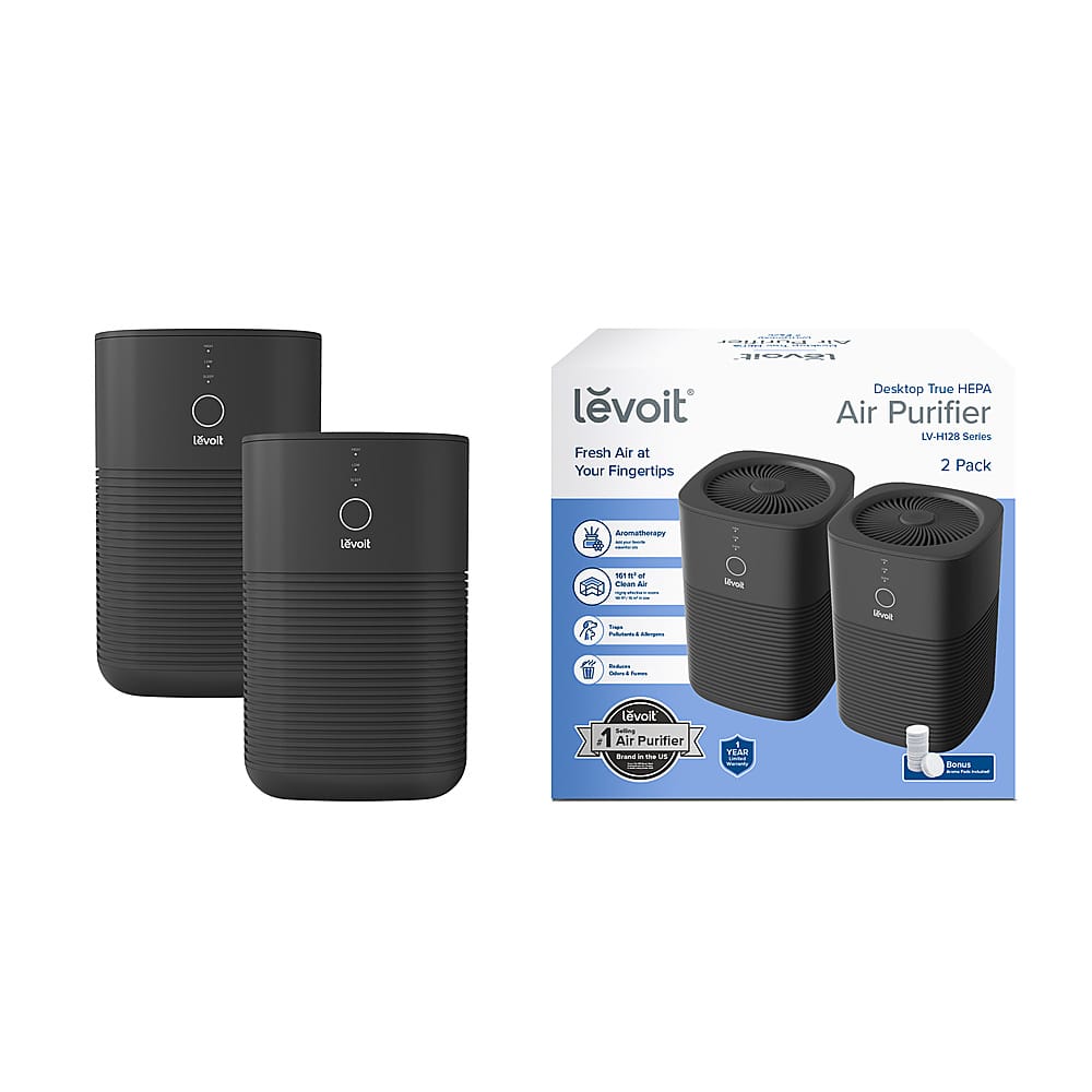 Alt View 17. Levoit - Aromatherapy Desktop True HEPA Air Purifier - 2pk - Black.