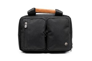 PKG - Simcoe Recycled Toiletry Bag - Black/Tan - Front_Zoom