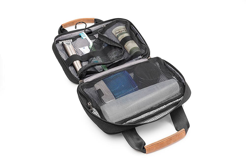 Alt View 17. PKG - Simcoe Recycled Toiletry Bag - Black/Tan.