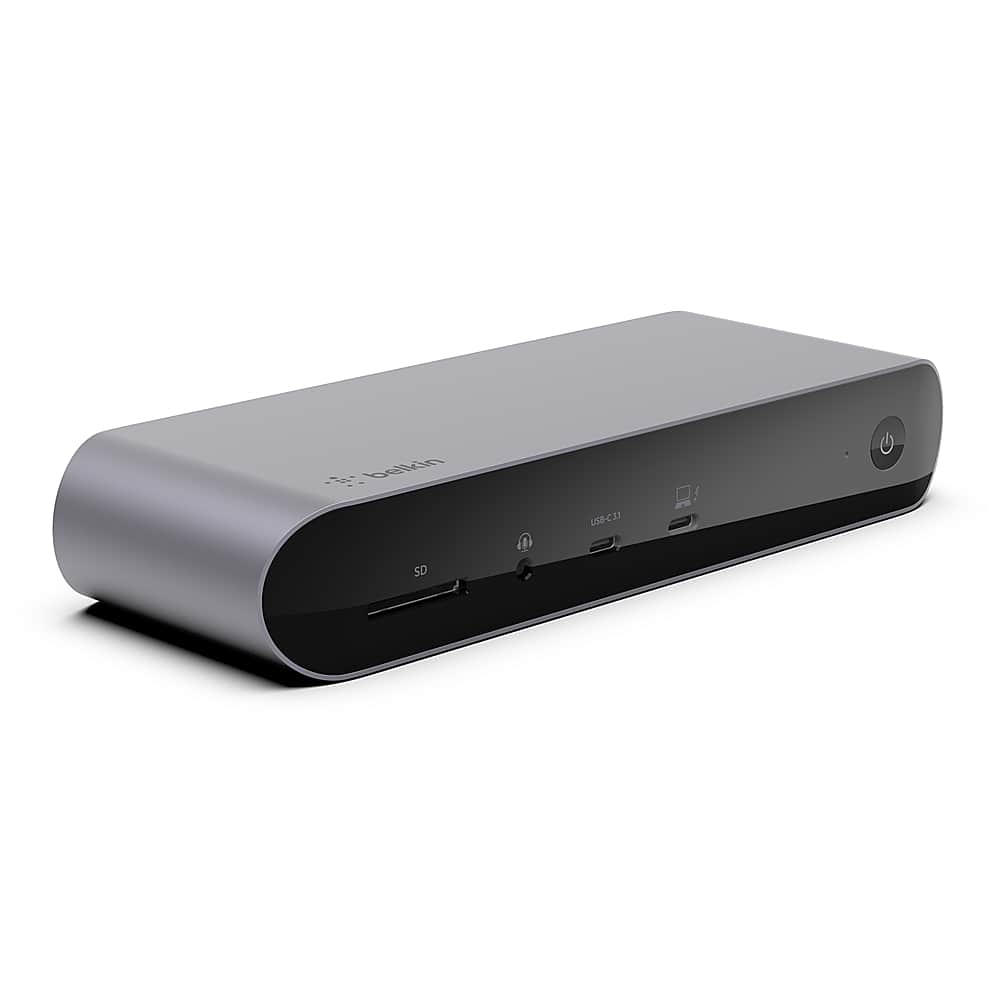 Alt View 11. Belkin - Thunderbolt 4 Docking Station, USB-C Hub Docking Station for MacBook & Window, 90W PD, Thunderbolt 4 Cable Included - Gray.
