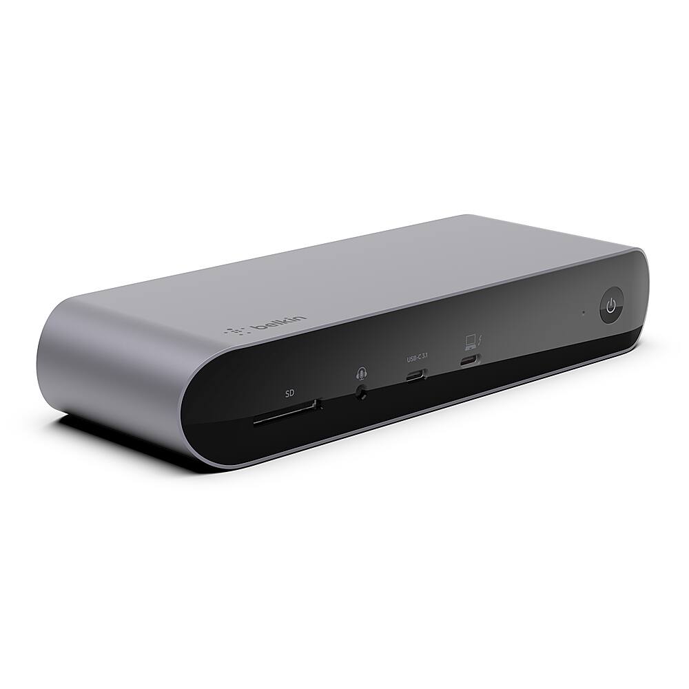 Alt View 11. Belkin - Thunderbolt 4 Docking Station, USB-C Hub Docking Station for MacBook & Window, 90W PD, Thunderbolt 4 Cable Included - Gray.